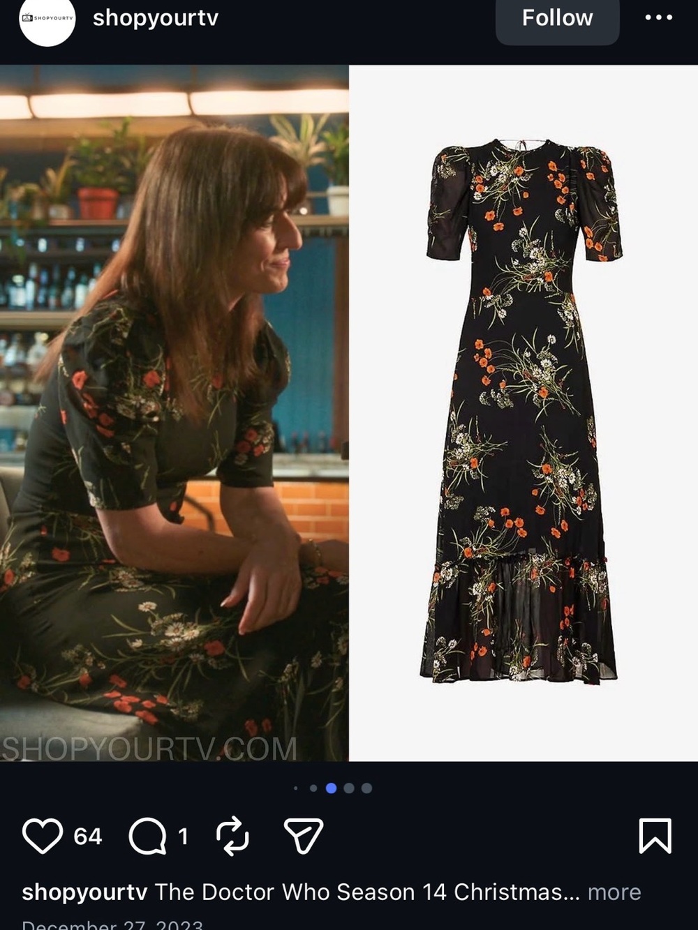 Reformation Addaline dress size 0 - Doctor Who - Picture 3 of 3